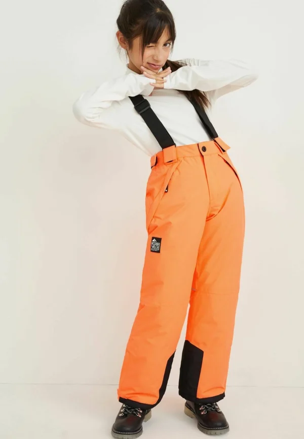 achat pas cher Pantalon De Ski – Neon Orange 5