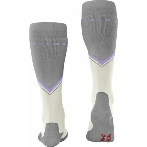 Falke SK2 Diagonal Chaussettes De Ski Femme, Blanc/gris REMISE allant jusqu. 11