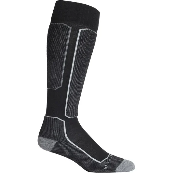 Boutique Icebreaker Ski+ Chaussettes Légères Otc Homme, Noir/gris 1